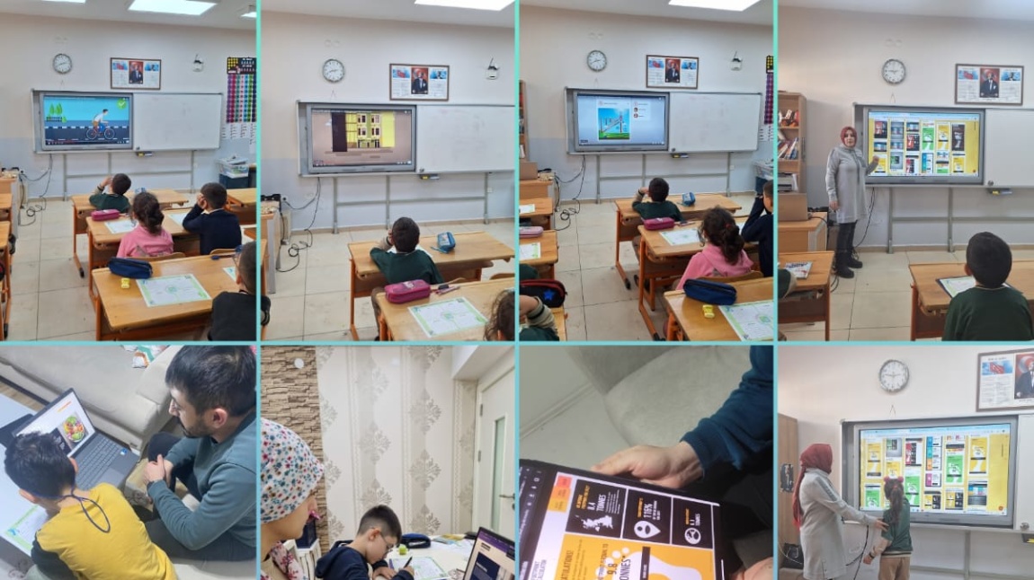 3/F Sınıfı Eco Kids For A Greener Future eTwinning Projesi için Karbon Ayak İzi etkinliklerine Katıldı